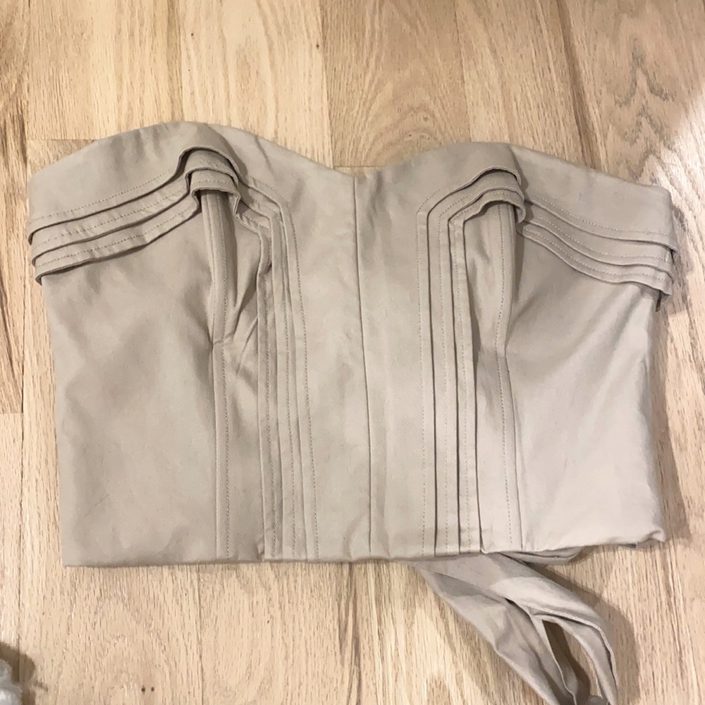 Tan corset top